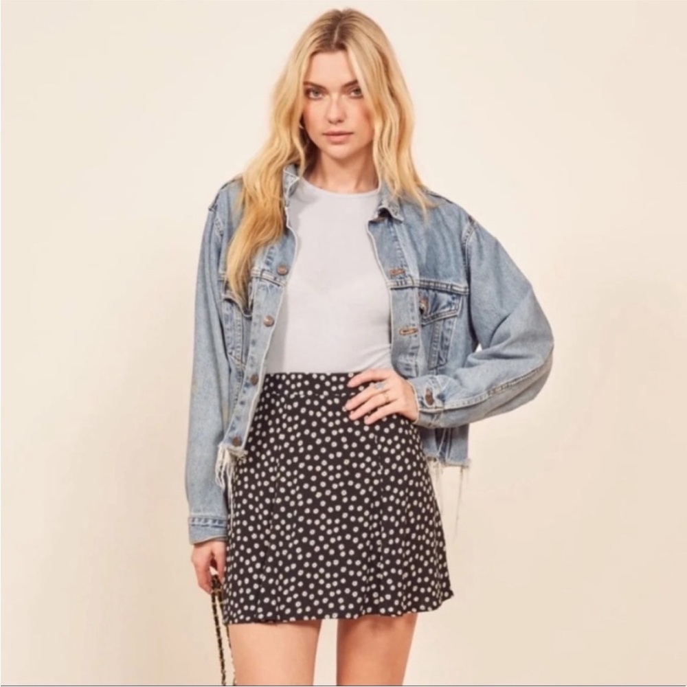 Reformation Flounce Mini Skirt